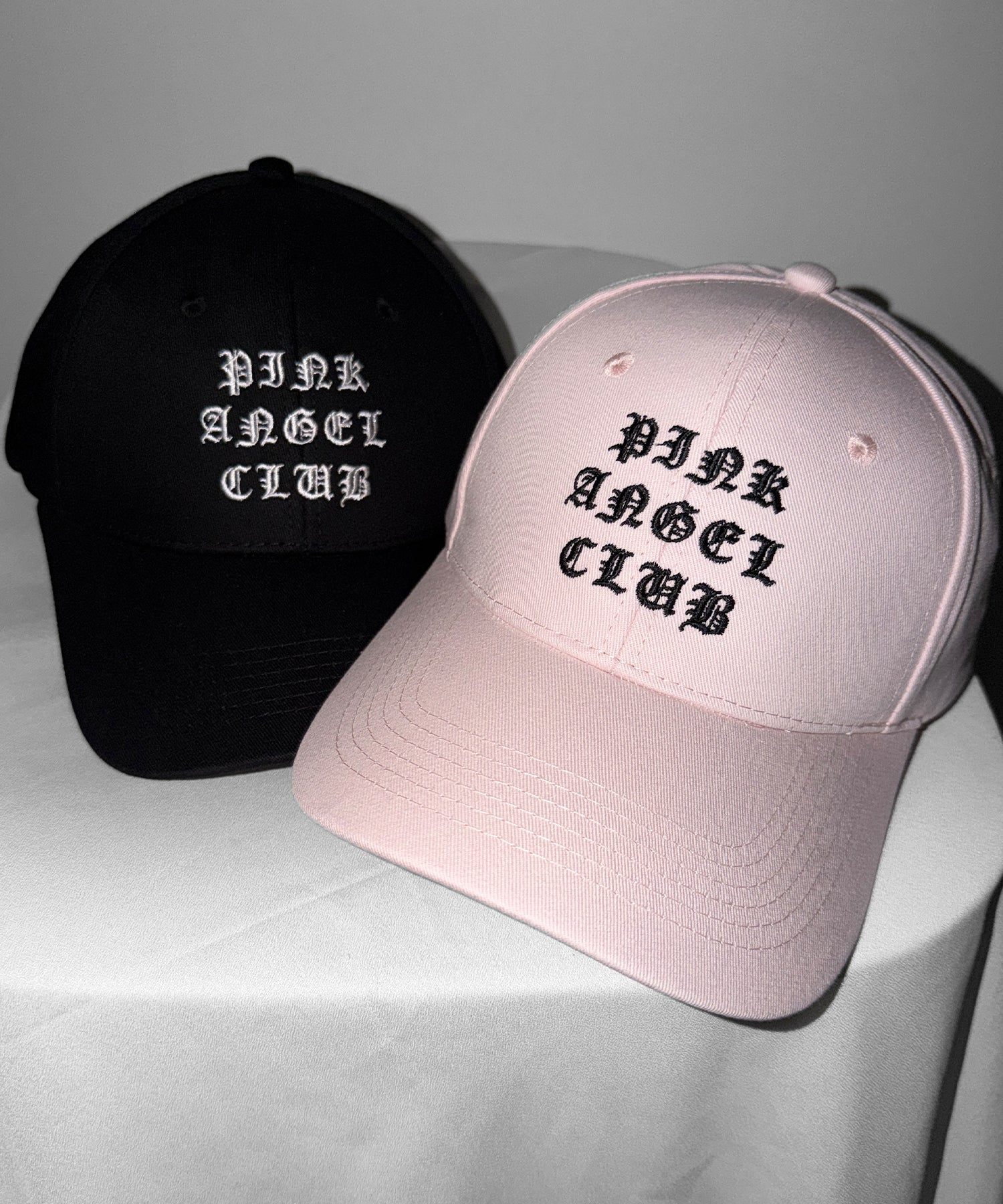 【 PINK ANGEL CLUB 】 GRUNGE LOGO embroidery CAP ／ グランジロゴ刺繍キャップ