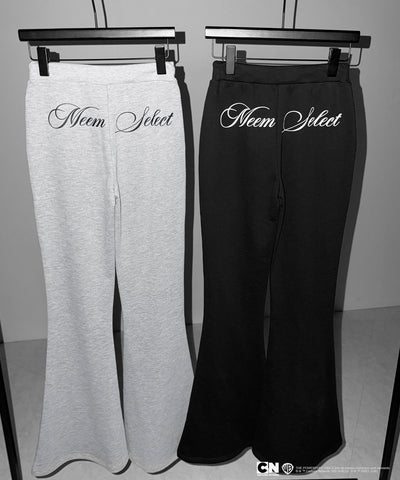 【THE POWERPUFF GIRLS】パワーパフガールズバックレタリングロゴスウェットフレアパンツ / back lettering logo sweat flare pants【 セットアップ着用可能 】