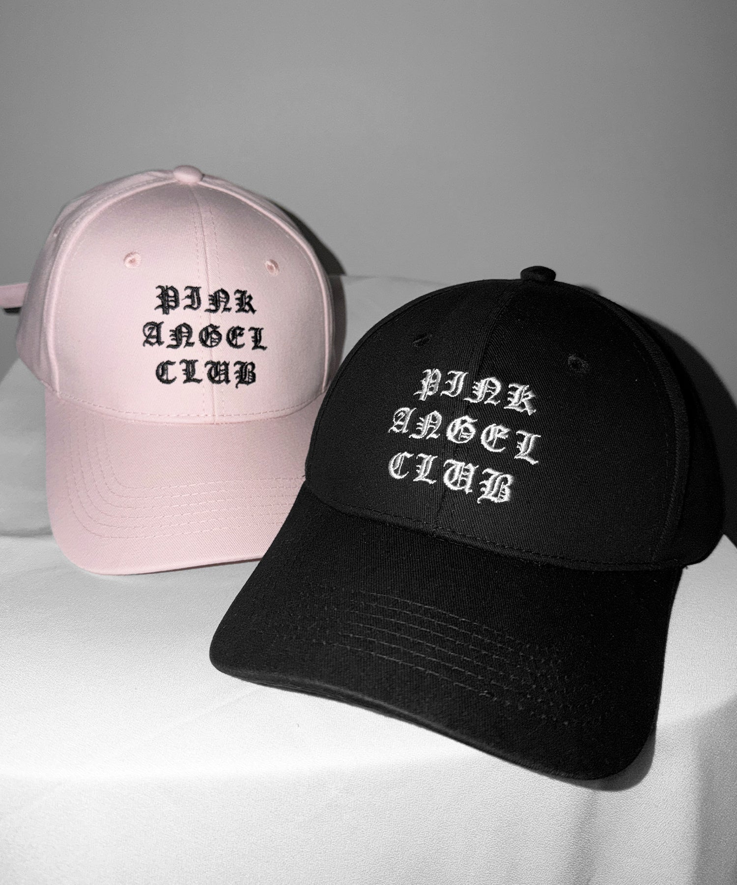 【 PINK ANGEL CLUB 】 GRUNGE LOGO embroidery CAP ／ グランジロゴ刺繍キャップ