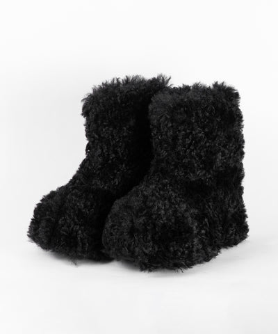 厚底テディボアショートブーツ ／ platform teddy boa short boots