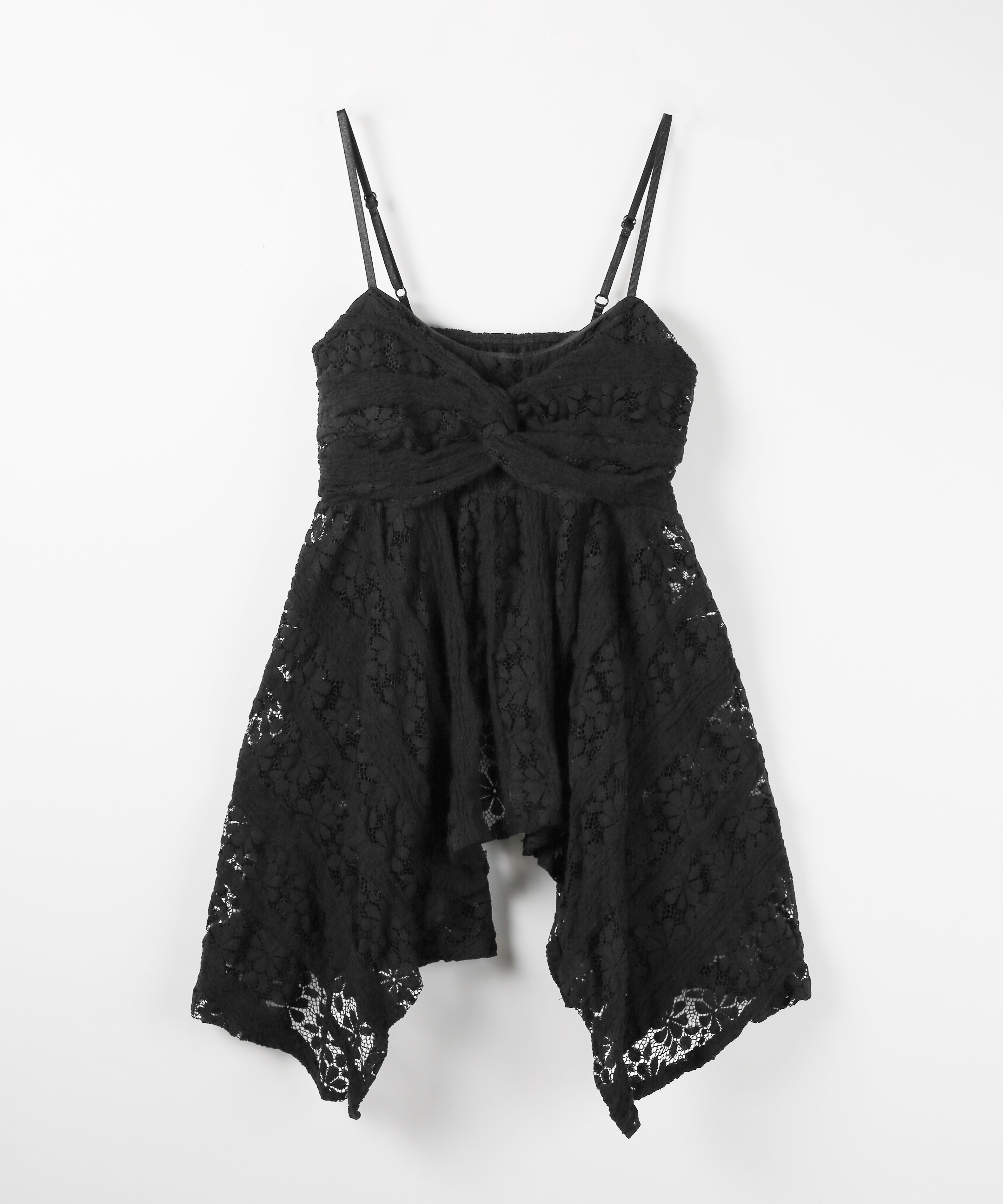 フロントリボンレースフレアキャミチュニック ／ front ribbon lace