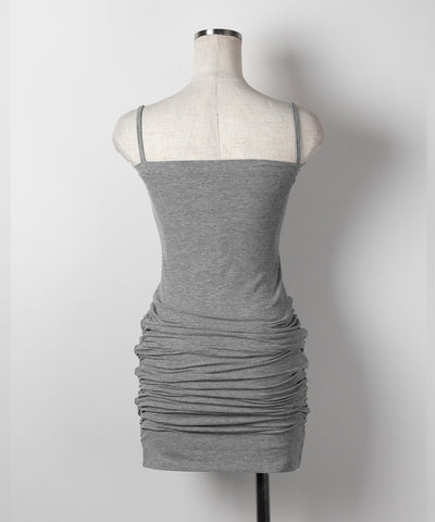 【 ２color 】ラインストラップミニキャミワンピース ／ line strap mini cami onepiece