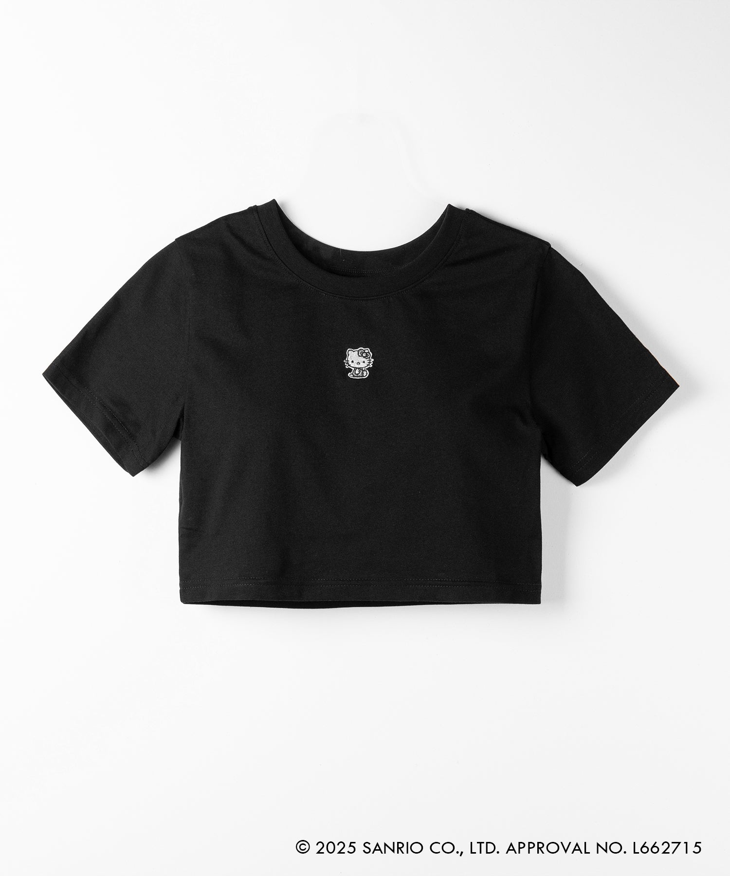 【 HELLO KITTY × me+em select 】ハローキティミニ刺繍チビＴシャツ ／ Hello Kitty mini embroidery chibi T-shirt 【セットアップ着用可能 】