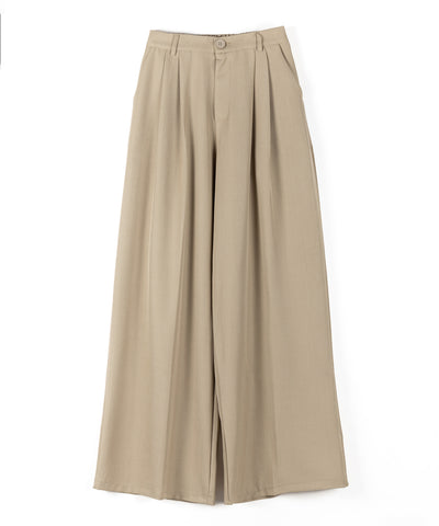 【 上下セットアップ 】ウエストマークショートトレンチコート ＋ タックワイドスラックスパンツ SETUP ／ Waist-mark short trench coat + tuck wide slacks pants