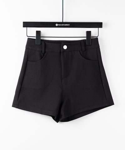 【 ２color ／４size 】ハイウエストタイトスパンショートパンツ ／ high waist tight span short pants
