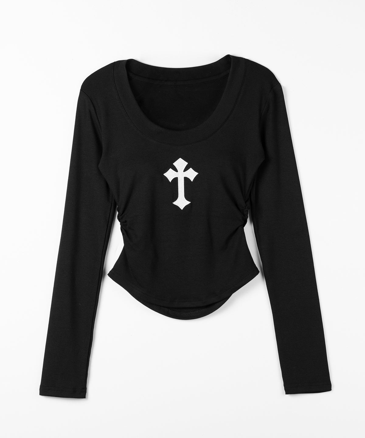クロスパッチスーパーフィットスリムロンT ／ Cross-patch super fit slim long-sleeve T-Shirt
