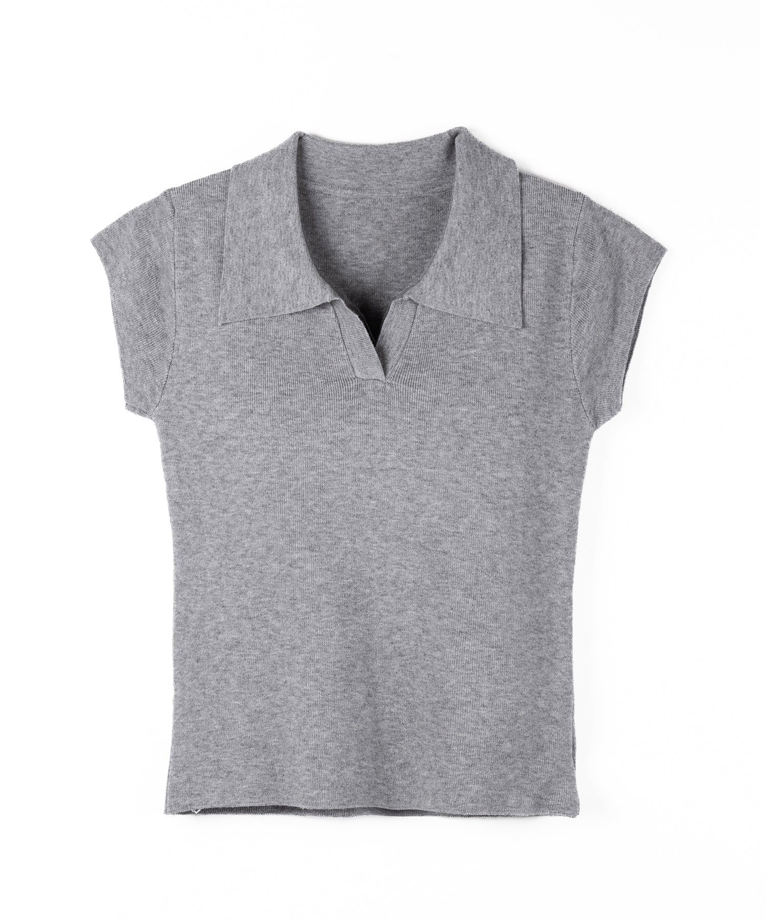 スキッパー半袖ニットトップス ／skipper short sleeve knit tops