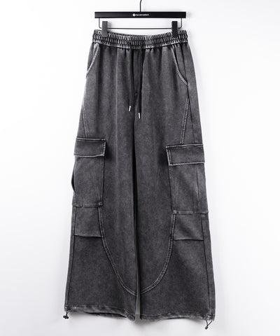 【 裾絞り可能２WAY 】ピグメントヴィンテージタックカーゴスウェットパンツ ／ pigment vintage tuck cargo sweatpants