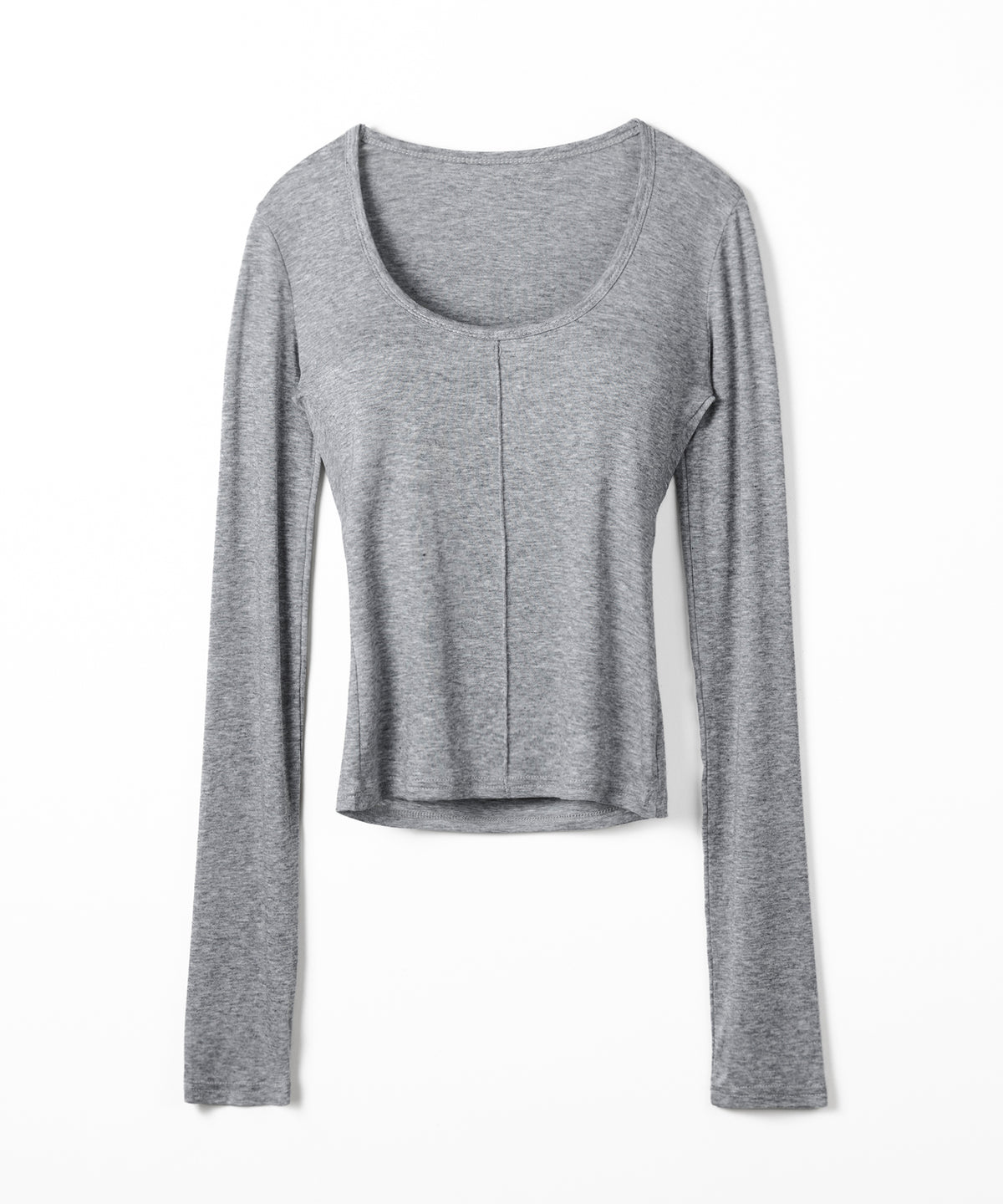 オープンネックタイトフィットルーズドレープ長袖Ｔシャツ ／ open neck tight fit loose drape long sleeve T-shirts