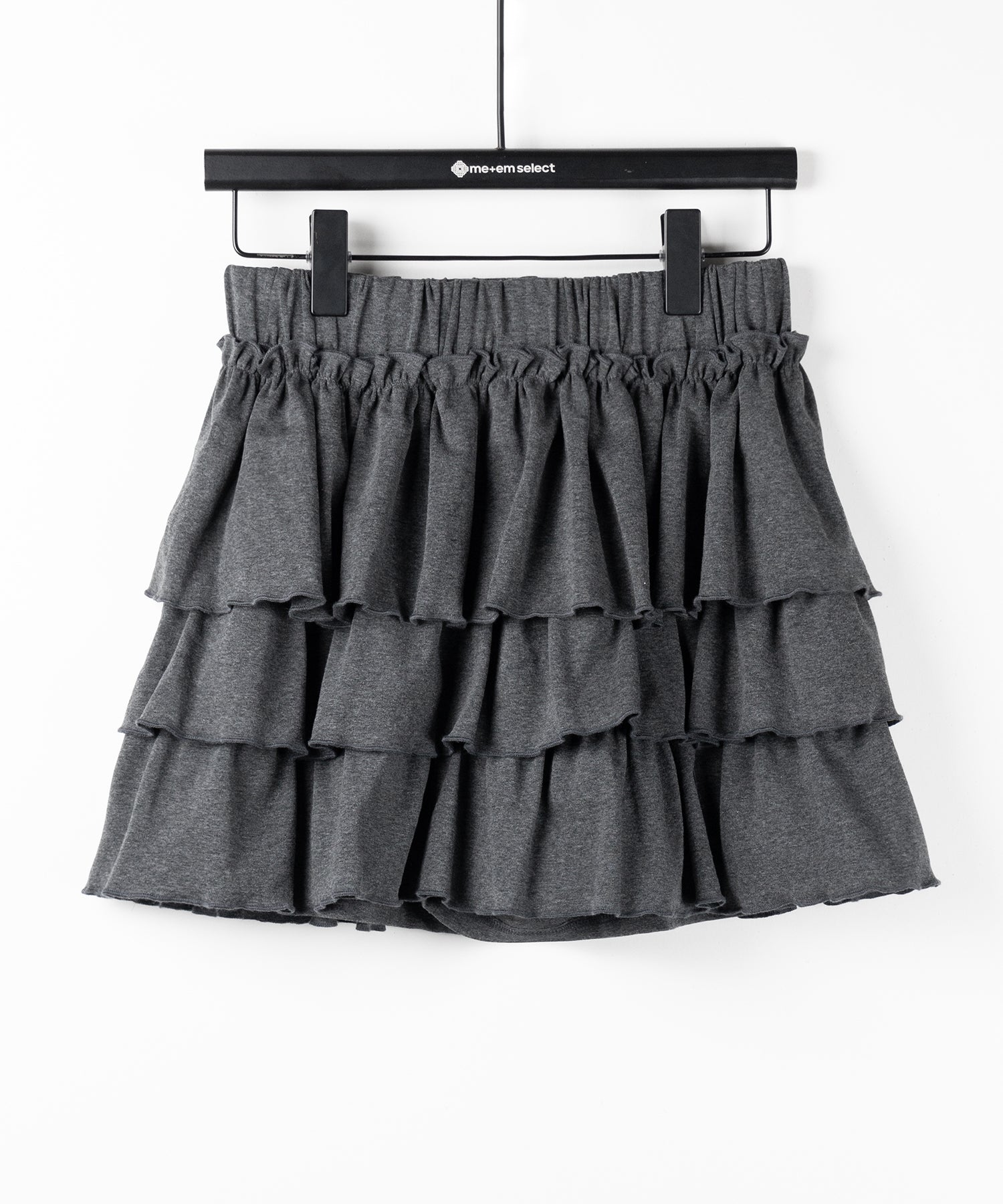 【 ３color 】３段フリルカットソーミニスカパン ／ 3 frill cutsew mini skirt pants