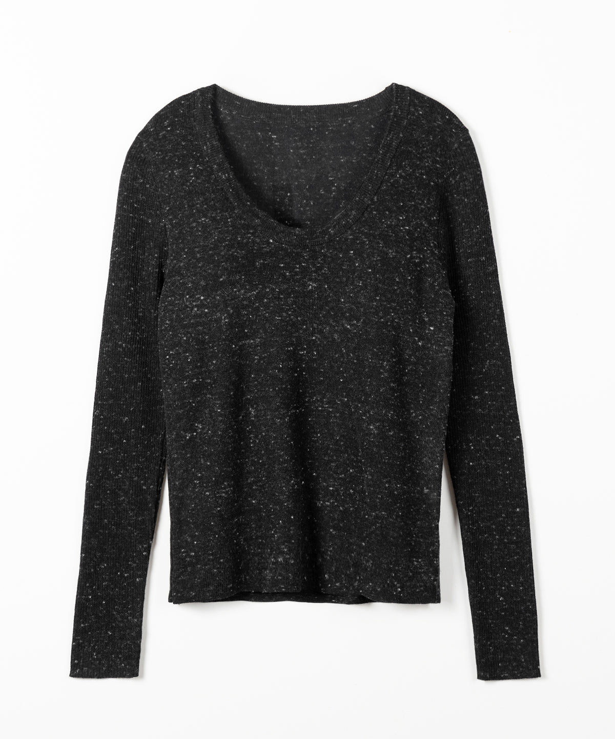 メランジネップルーズニットトップス ／ melange nep loose knit tops