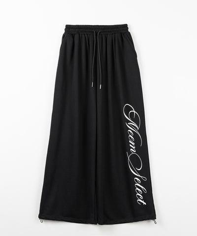 【 セットアップ可能 】レタリングロゴプリントワイドスウェットパンツ ／ lettering logo print wide sweat pants