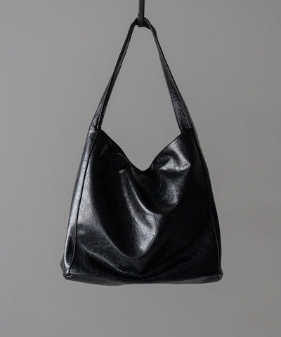 【 ２color ／ 大容量 】フェイクシボレザーワンハンドルショルダーバッグ ／ fake shibo leather onehandle shoulder bag