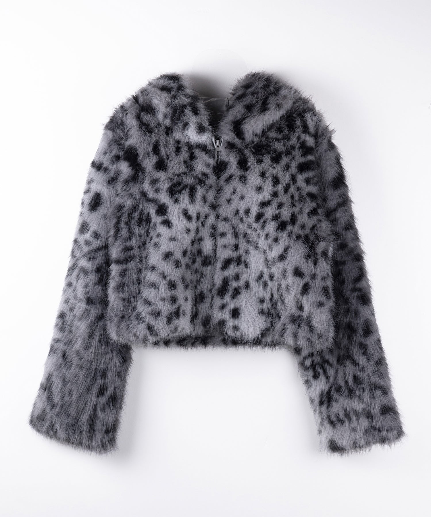 【 限定先行販売 】レオパードフェイクファーフーディショートコート ／ reopard  fakefur hoodie short coat