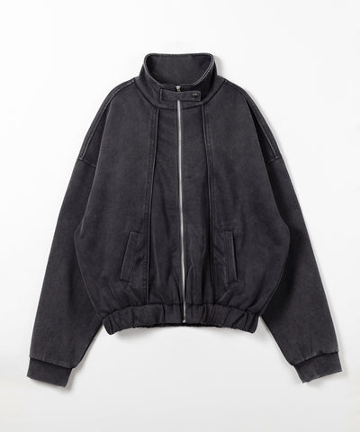 ピグメントヴィンテージジップアップオーバースウェットブルゾン ／ pigment vintage zipup over sweat blouson