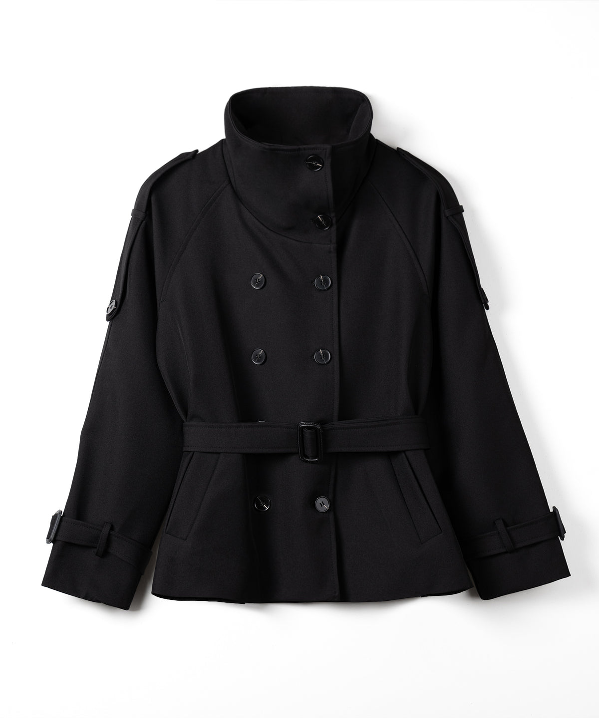 ２WAYスタンドカラーミドルトレンチコート ／ 2WAY stand collar middle trench coat
