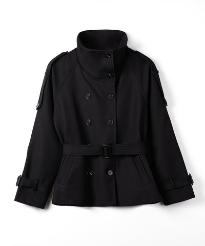 ２WAYスタンドカラーミドルトレンチコート ／ 2WAY stand collar middle trench coat
