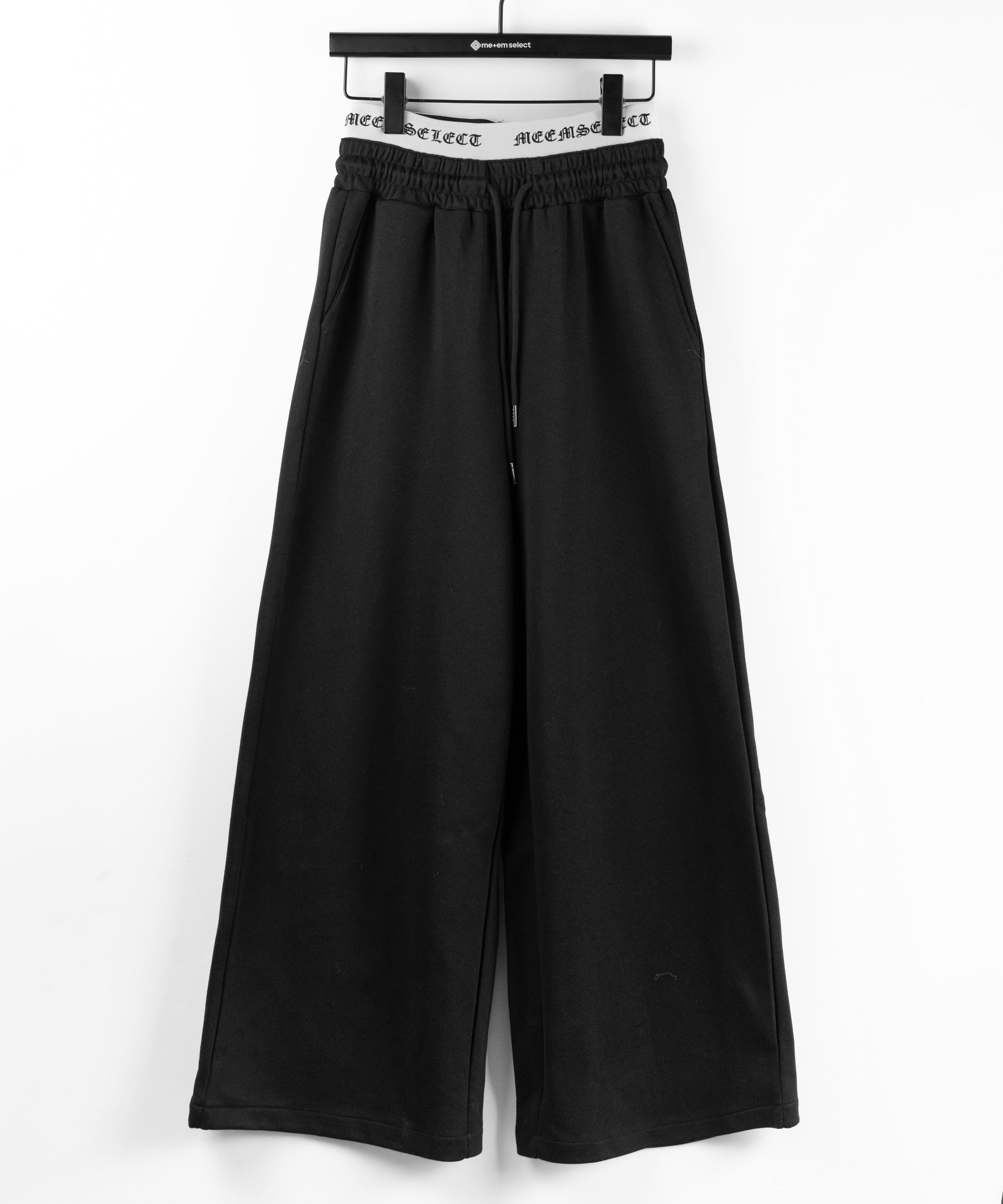 ウエストグランジロゴスウェットワイドパンツ ／ waist grunge logo sweat wide pants