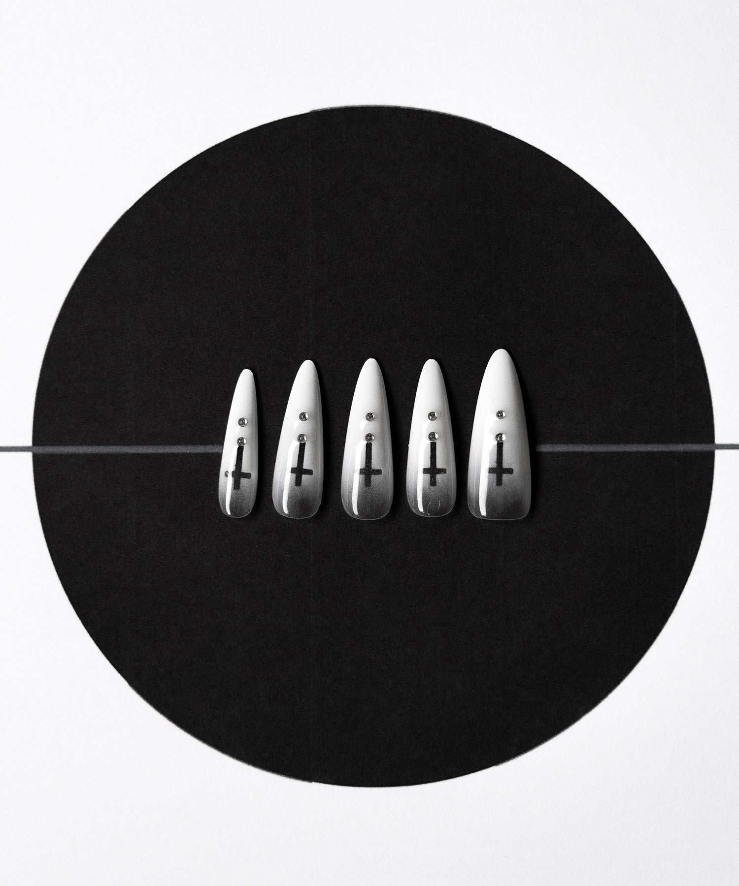 【 限定先行販売 】gradation sheer cross point long nail tips