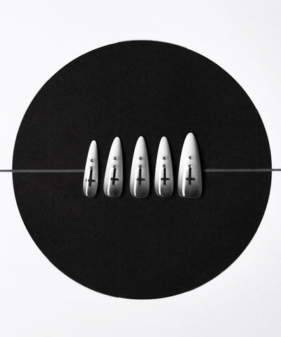 【 限定先行販売 】gradation sheer cross point long nail tips