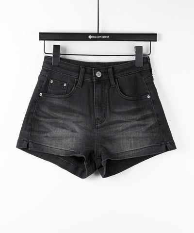 ハイウエストストレッチデニムタイトショートパンツ ／ high wast stretch denim tight short pants