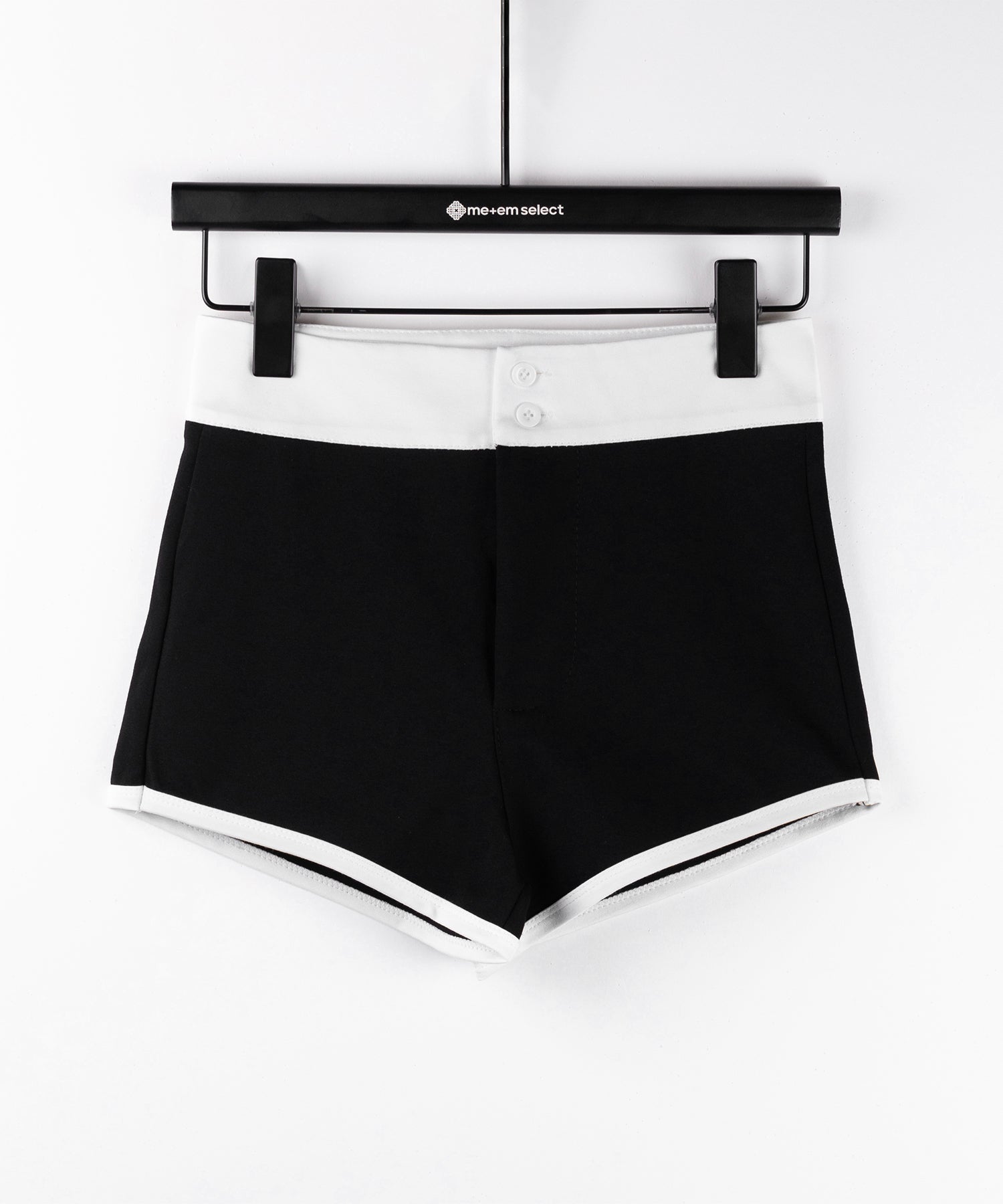 【 ２color ／２size 】バイカラーマイクロミニスパンショートパンツ ／ bicolor micro mini span short pants