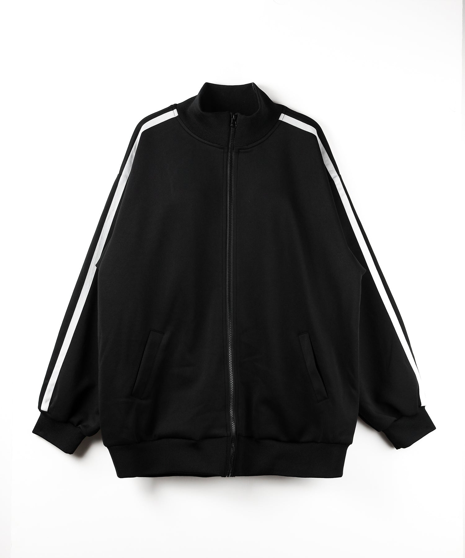 【 無地／配色を選べる２color 】サイドラインオーバーサイズトラックジャケット ／ sideline oversize track jacket