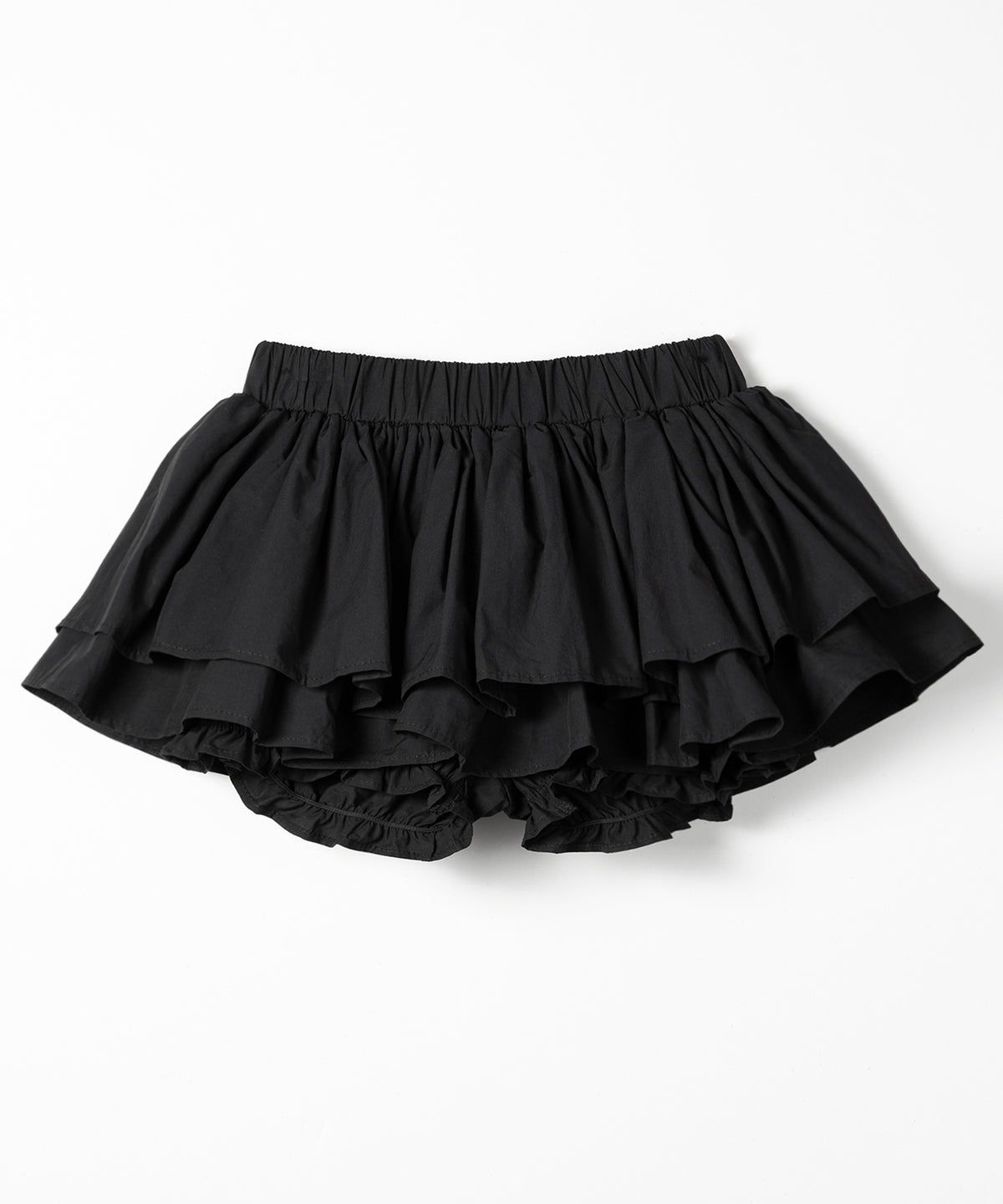 【 インパン裏地付 】ボリュームフレアコットンミニスカート ／ volume flare cotton mini skirt
