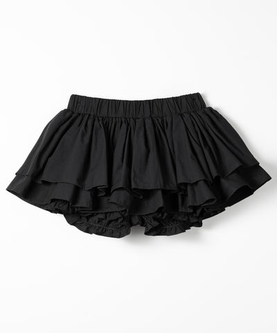 【 インパン裏地付 】ボリュームフレアコットンミニスカート ／ volume flare cotton mini skirt