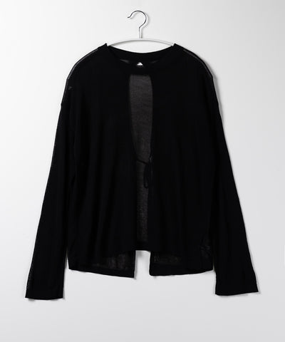 【 選べる７color 】ニュアンスカラーバックスリットオーバーシアーニット ／ nuance color back slit over sheer knit