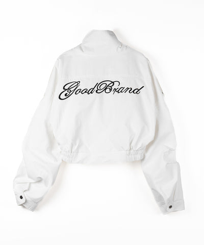 レタリングバックロゴスタンドカラーショートブルゾン ／ lettering back logo stand collar short blouson