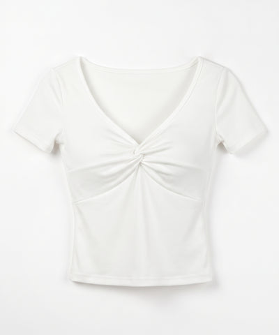 ⅤネックツイストスリムラインＴシャツ ／ V neck twist slim line T-shirts