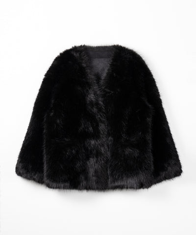 【 ４color 】ミンクライクフェイクファーボリュームコート ／ ｍink-like fake fur volume coat