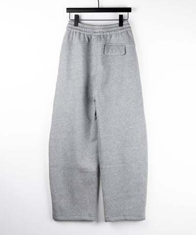 【 裏起毛 】カーブラインサイドタックワイドスウェットパンツ