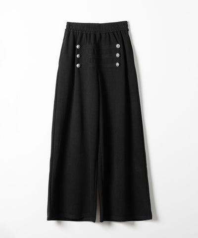 【 微起毛 】ナポレオンデザインボリュームワイドパンツ ／ napoleon design volume wide pants