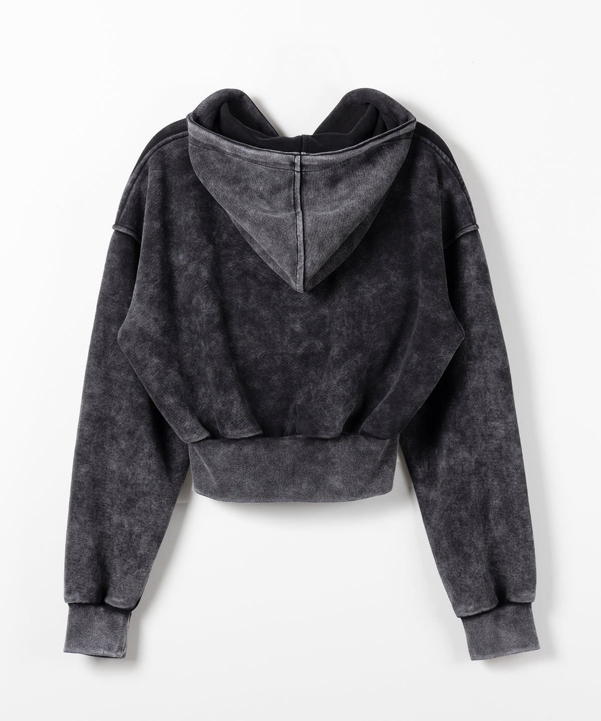 ピグメントダブルジップショートパーカー ／ pigment double zip short hoodie
