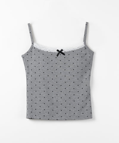 ミニリボンドットレースキャミソール ／ mini ribbon dot lace camisole