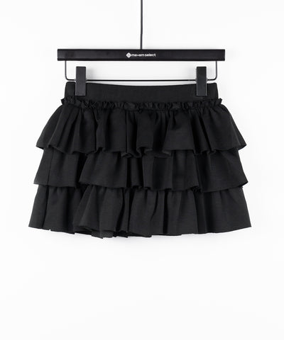 ティアードフリルカットソーミニスカート ／ tiered frill cut and sew mini skirt