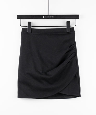 【 ２color ／ インパン裏地付 】サイドタックギャザータイトミニスカート ／side tuck gather tight mini skirt