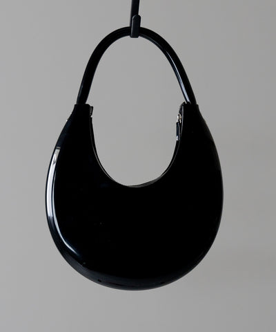 【 ２color 】 PVC ハーフムーンショルダーバッグ ／ PVC HALF MOON SHOULDER BAG