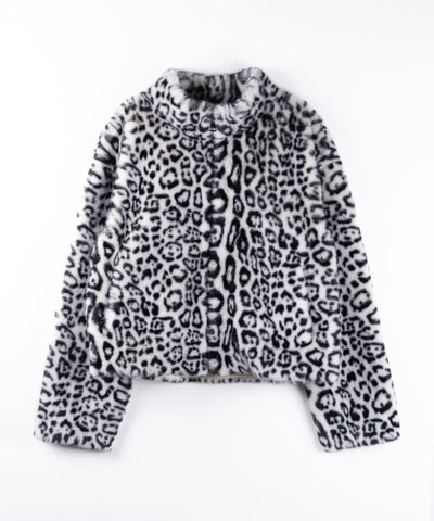 【 限定先行販売 】 leopard zipup  fake fur coat