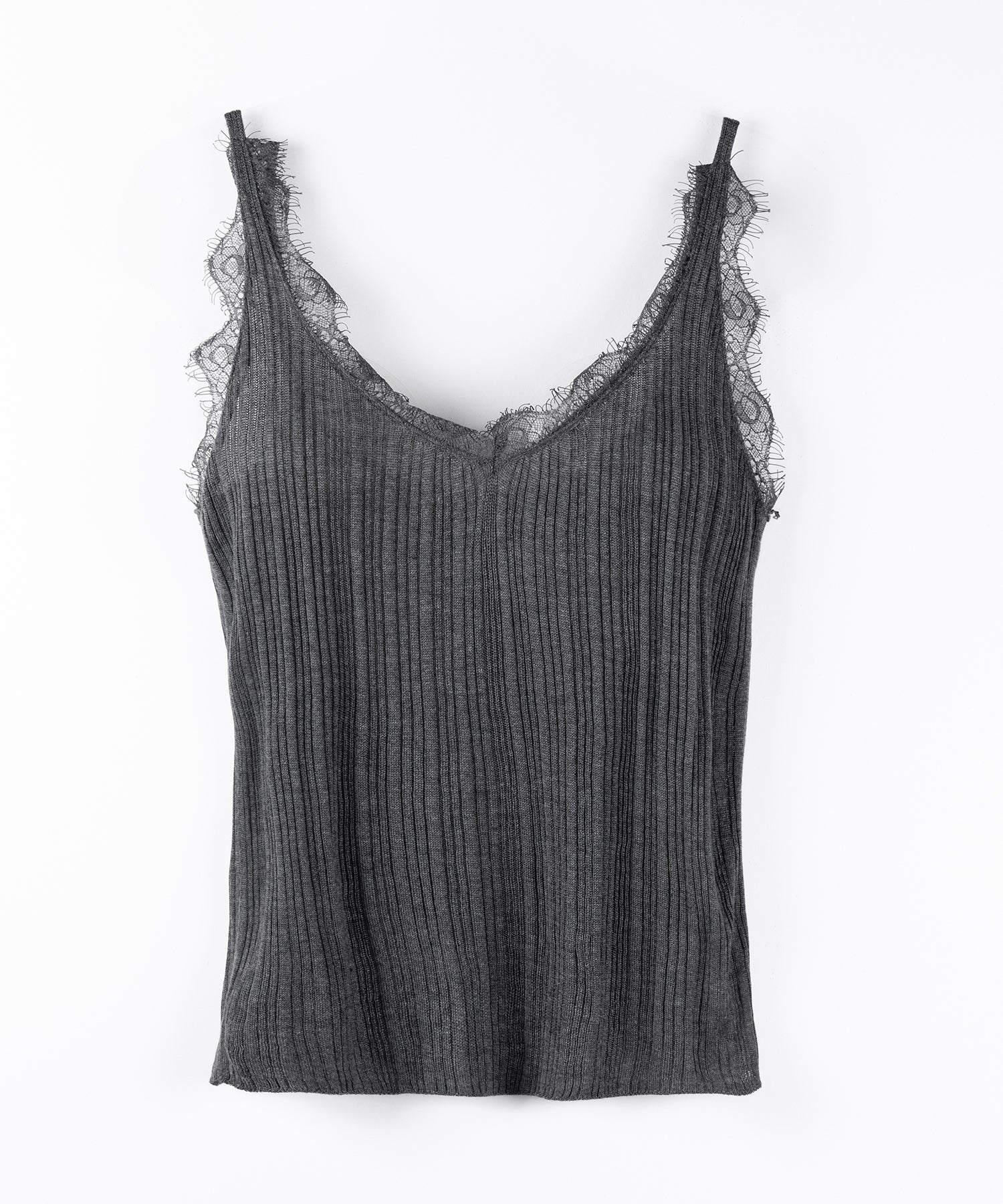 【 ２点セット 】レースニットキャミソール ＋ シアーニットカーディガン SET ／ lace knit camisole + sheer knit cardigan SET