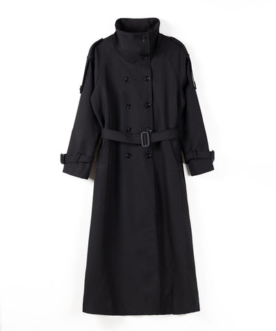 ２WAYスタンドカラーオーバーロングトレンチコート ／ 2WAY stand collar over long trench coat