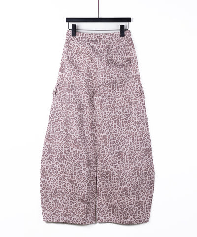 ヴィンテージライクピンクレオパードバレルカーゴパンツ ／ vintage like pink leopard barrel cargo pants