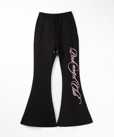 【 PINK ANGEL CLUB 】レタリングロゴスウェットフレアパンツ ／ PINK ANGEL CLUB lettering logo sweat flare pants