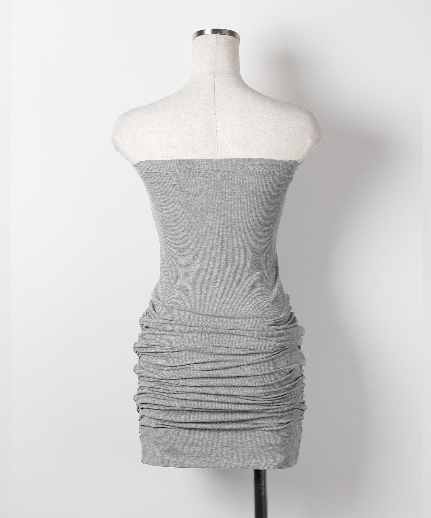 【 ２color 】サイドシャーリングタイトリブミニワンピース ／ side shirring tight rib mini onepiece