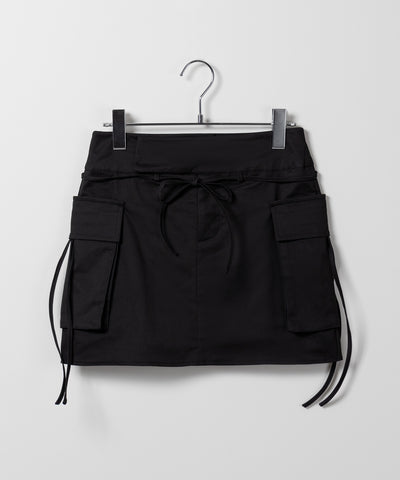 【 ２WAY 】３ストラップリボンカーゴミニスカート ／ three strap ribbon cargo mini skirt