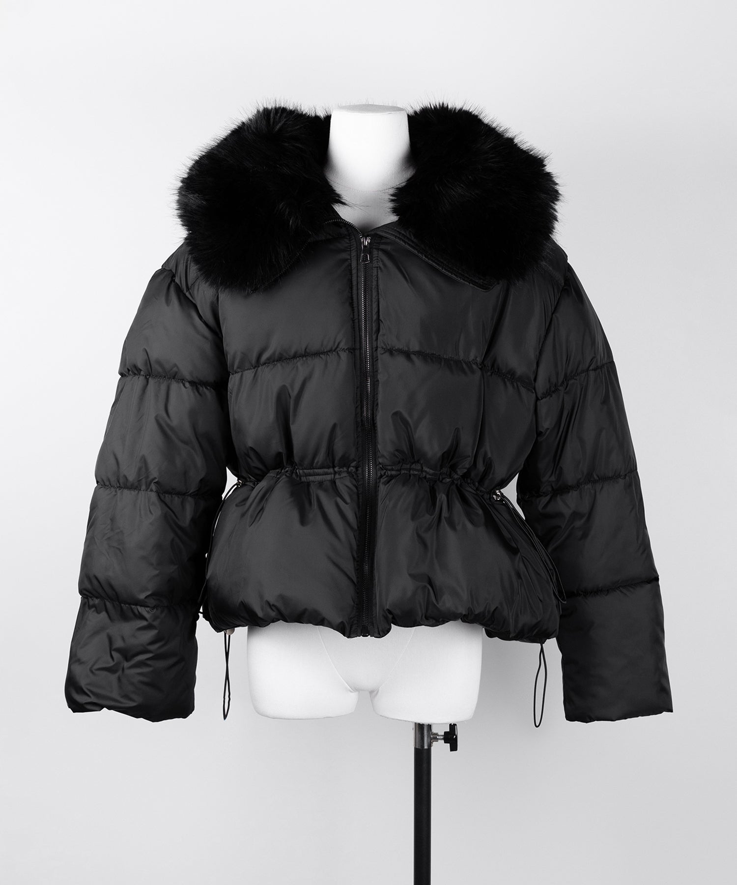 ファーカラーウエストマークミディダウンジャケット ／ fur collar waist-mark midi down jacket