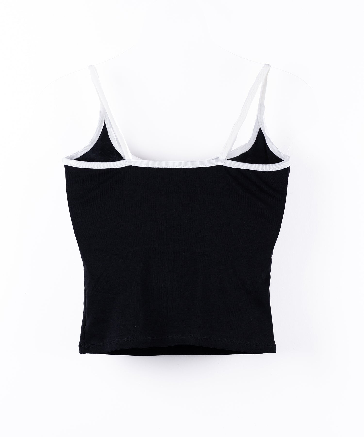 【 カップ付き 】フロントロゴプリントショートキャミソール ／ front logo print short camisole