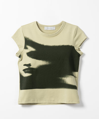 ニュアンスペイントフレンチスリーブTシャツ【 韓国製 】